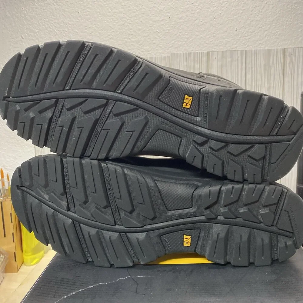 Caterpillar THRESHOLD Mens Soft Toe P74129 Black Waterproof Work Boots Sz 15